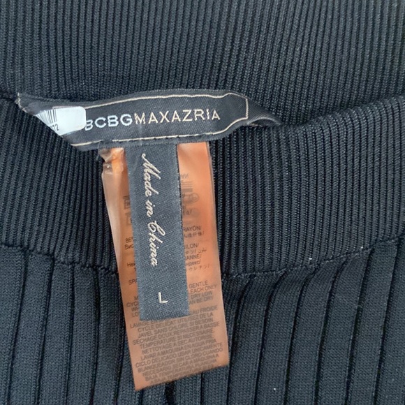 Cropped black ribbed flare pants, size L - Picture 4 of 5